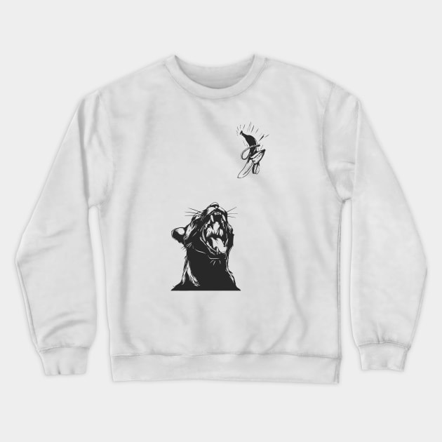 The Hungry Cat Crewneck Sweatshirt by IGNORANTEES